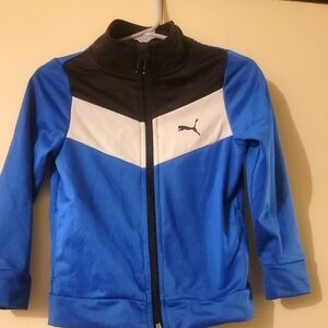 Puma Blue and Black Track Jacket EUC